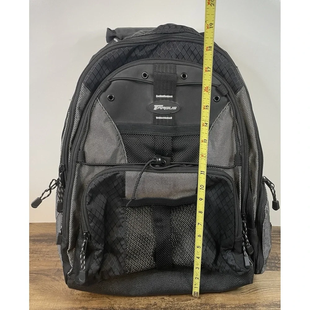 Targus Backpack Laptop Notebook Carry On Book Padded Bag Black Gray Work Career